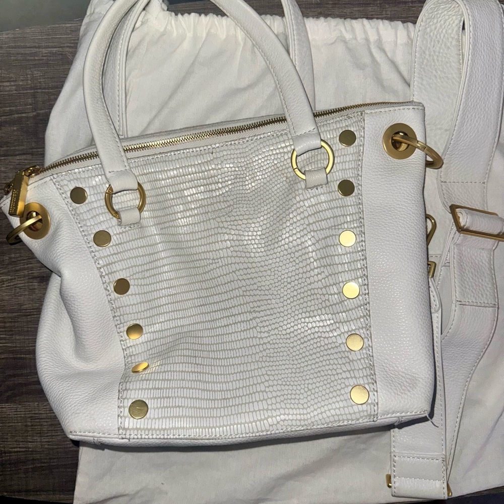 Hammitt Daniel Medium Bag in Calla Lilly White w/Snake & Gold Details - Picture 6 of 7